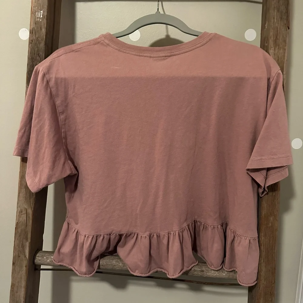 Women’s Ruffle Crop Top - Picture 2 of 2